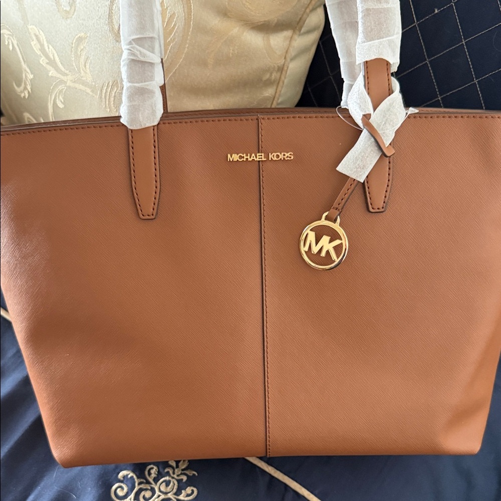Michael Kors Brown Leather Tote - Picture 2 of 6